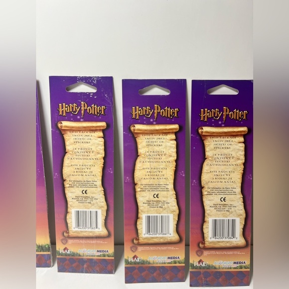 VTG Lot of 5 Harry Potter Sticker Packs from 2001 Plaid Enterprises Sealed NOS - Picture 8 of 9